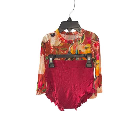 Posh Peanut Leonora Henley Peplum Top & Bloomer Set - Picture 3 of 7
